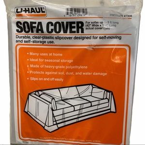 UHAUL Sofa Cover Clear Plastic Slip Cover